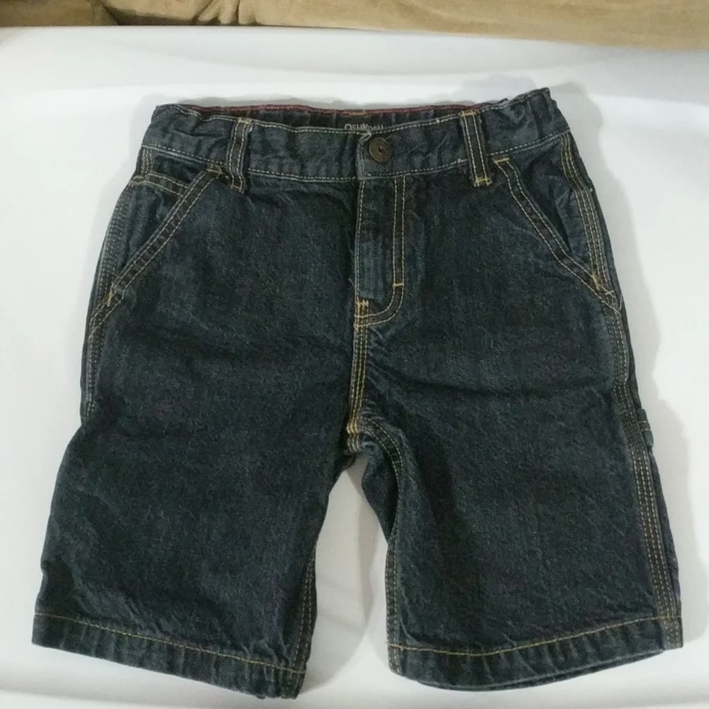 𝅺Oshkosh B'Gosh Denim Carpenter Shorts Dark Wash - size 7 H